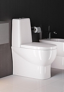 Унитаз-компакт Sanita Luxe Infinity WC.CC/Infinity/2-DM.Mono/WHT.G цвет Белый с бачком и сиденьем Микролифт-4