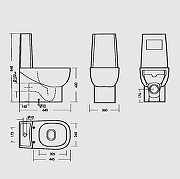 Унитаз-компакт Sanita Luxe Infinity WC.CC/Infinity/2-DM.Mono/WHT.G цвет Белый с бачком и сиденьем Микролифт-5