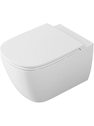 Унитаз подвесной Sanita Luxe Bellise WC.WH/Bellise/SlimDM.Rim/WHT.G цвет Белый с сиденьем Микролифт