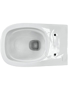 Унитаз подвесной Sanita Luxe Bellise WC.WH/Bellise/SlimDM.Rim/WHT.G цвет Белый с сиденьем Микролифт-3