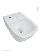 Унитаз подвесной Sanita Luxe Bellise WC.WH/Bellise/SlimDM.Rim/WHT.G цвет Белый с сиденьем Микролифт-4