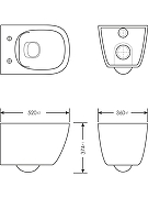 Унитаз подвесной Sanita Luxe Bellise WC.WH/Bellise/SlimDM.Rim/WHT.G цвет Белый с сиденьем Микролифт-8