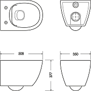 Унитаз подвесной Sanita Luxe Surf WC.WH/Surf/SlimDM.Rim/WHT.G/S1 цвет Белый с сиденьем Микролифт-4