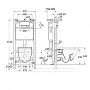 Унитаз с инсталляцией Roca Gap ZRU9310393 цвет Белый с сиденьем Микролифт и клавишей смыва цвет Хром глянцевый-5
