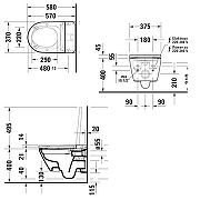 Унитаз подвесной Duravit D-Neo 2502092096 цвет Белый без сиденья-1