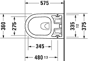 Унитаз подвесной Duravit ME by Starck 2510092096 цвет Белый без сиденья-3