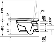 Унитаз подвесной Duravit ME by Starck 2510092096 цвет Белый без сиденья-5