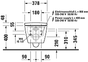 Унитаз подвесной Duravit ME by Starck 2510092096 цвет Белый без сиденья-6