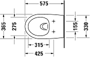 Унитаз подвесной Duravit Architec 2572090000 цвет Белый без сиденья-2