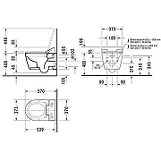 Унитаз подвесной Duravit Bento Starck Box 2593592000 цвет Альпийский белый без сиденья-4