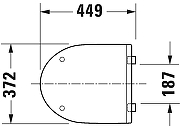 Унитаз приставной Duravit DuraStyle 41840900A1 цвет Белый с сиденьем Микролифт-2