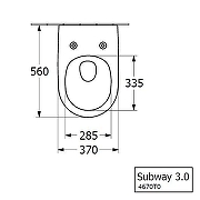 Унитаз подвесной Villeroy&Boch Subway 3.0 4670T0R1 цвет Белый без сиденья-8