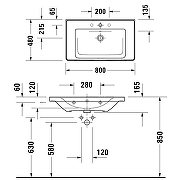 Мебельная раковина Duravit D-Neo 80 23678000001 цвет Белый-4