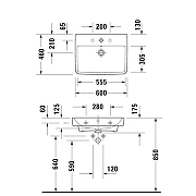 Раковина подвесная Duravit No.1 60 23756000002 цвет Белый-3