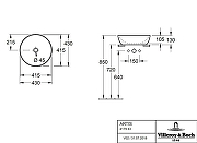 Раковина накладная Villeroy&Boch Artis 40 417943BCW4 цвет Sencha-2