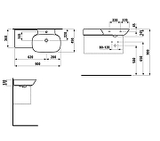 Раковина накладная Laufen Ino 90 8.1330.1.757.104.1 цвет Белый-4