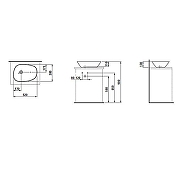 Раковина накладная Laufen Palomba 50 8.1680.2.400.112.1 цвет Белый-5