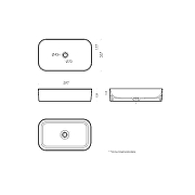 Раковина накладная Sanita Luxe Infinity Slim 60 WB.CT/Infinity/60-N.Slim/WHT.G цвет Белый-1