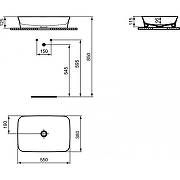 Раковина накладная Ideal Standard Ipalyss 55 E207601 цвет Белый-4