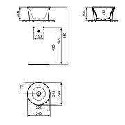 Раковина накладная Ideal Standard La Dolce Vita 35 E271701 цвет Белый-4