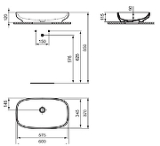 Раковина накладная Ideal Standard I.Life B 60 T508701 цвет Белый-4