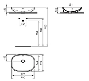 Раковина накладная Ideal Standard I.Life B 45 T509201 цвет Белый-3