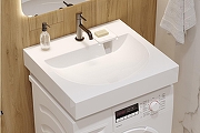 Раковина над стиральной машиной Sanita Luxe Galaxy 60 WB.WM/Galaxy/60-C/WHT.G/S цвет Белый-1