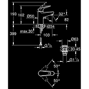 Смеситель для раковины Grohe Euroeco 24256001 цвет Хром-3