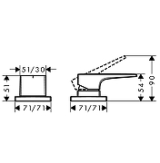 Смеситель на борт ванны Hansgrohe Metropol 32548000 цвет Хром-1