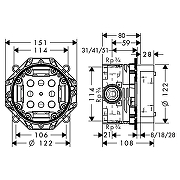 Смеситель для душа Hansgrohe Metropol 32565340S цвет Шлифованный черный хром-3