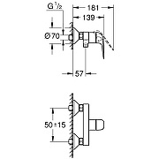 Смеситель для душа Grohe Euroeco 32740001 цвет Хром-4