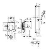 Смеситель для душа Grohe Cubeo 1053352430 цвет Черный матовый-1