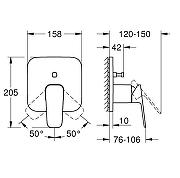 Смеситель для душа Grohe Cubeo 1017780000 цвет Хром-3