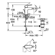 Смеситель для биде Grohe Cubeo 1018102430 цвет Черный матовый-2
