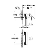 Смеситель для душа Grohe Cubeo 1018240000 цвет Хром-3