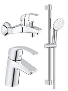 Комплект смесителей Grohe Eurosmart 129153 цвет Хром