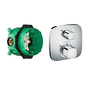 Смеситель для душа Hansgrohe Ecostat E 15707000S с термостатом цвет Хром