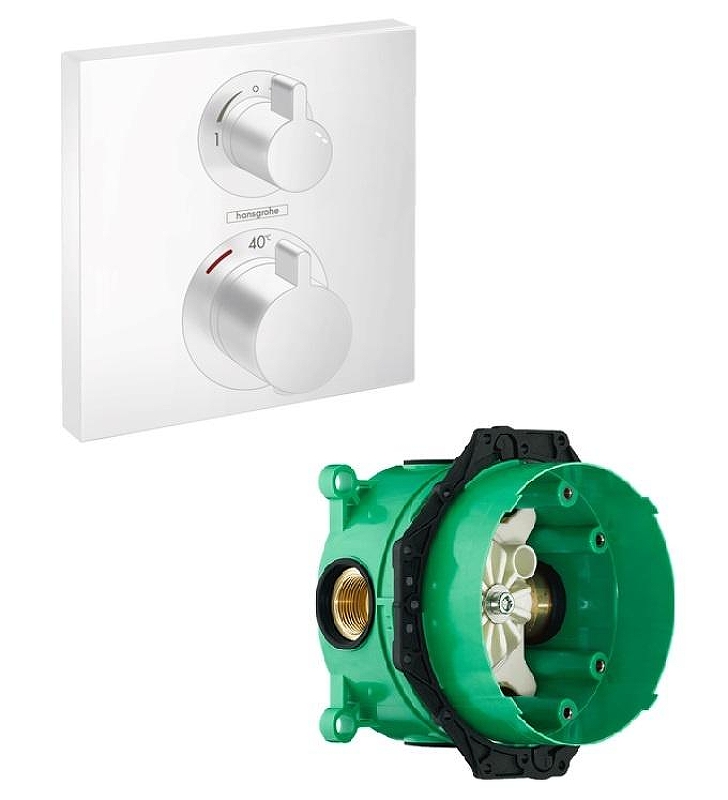 Смеситель для душа Hansgrohe Ecostat Square 15714700S с термостатом 