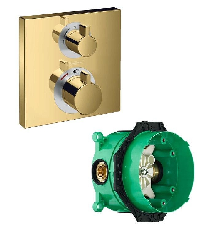 Смеситель для душа Hansgrohe Ecostat Square 15714990S с термостатом 