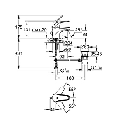 Смеситель для раковины Grohe Start Eco 23264000 цвет Хром-1