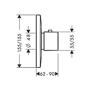Смеситель для душа Hansgrohe PuraVida Highflow 15772000S с термостатом цвет Хром-3