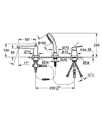 Смеситель на борт ванны Grohe BauEdge 2511700A цвет Хром-4