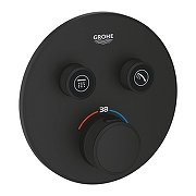 Смеситель для душа Grohe Grohtherm SmartControl 29507KF0 с термостатом цвет Черный матовый