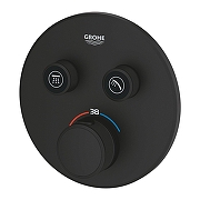 Смеситель для душа Grohe Grohtherm SmartControl 29507KF0 с термостатом цвет Черный матовый-3
