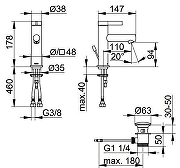 Смеситель для раковины Keuco IXMO Pure 59502011000 цвет Хром-1