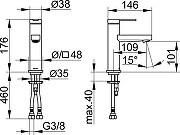 Смеситель для раковины Keuco IXMO Flat 59502013100 цвет Хром-1