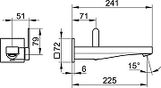 Смеситель для раковины Keuco IXMO Flat 59516011302 цвет Хром-1