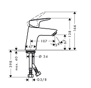 Смеситель для раковины Hansgrohe Logis 71071670 цвет Черный матовый-1