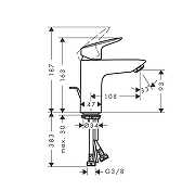 Смеситель для раковины Hansgrohe Logis 71100670 цвет Черный матовый-1