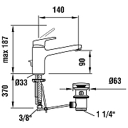 Смеситель для раковины Laufen CityPro HF500903100000 цвет Хром-1